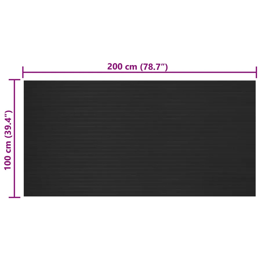 Tapis de sol Noir 1 x 2 m Caoutchouc - 6