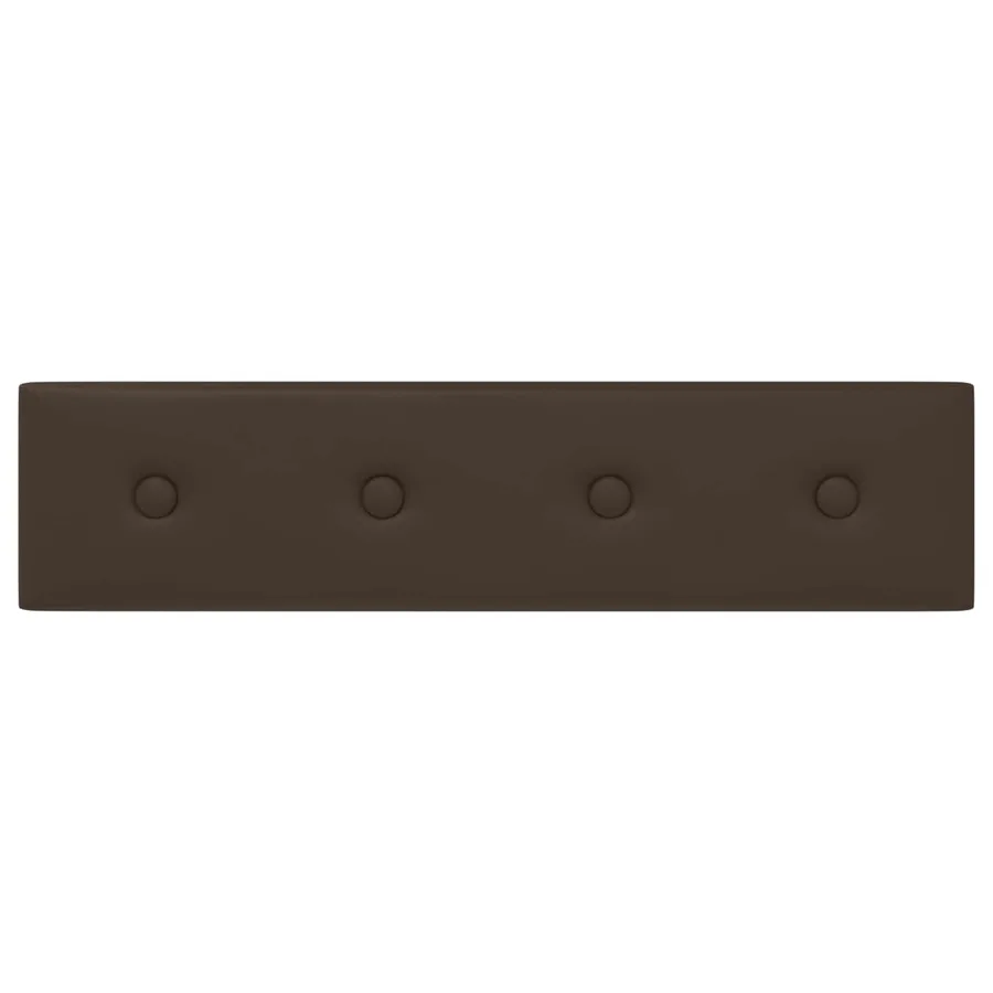 Tête de lit murale 12 pcs Marron 60 x 15 cm Simili cuir - 4