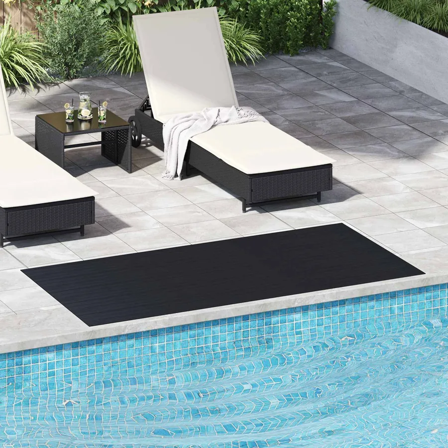 Tapis de sol Noir 1 x 2 m Caoutchouc
