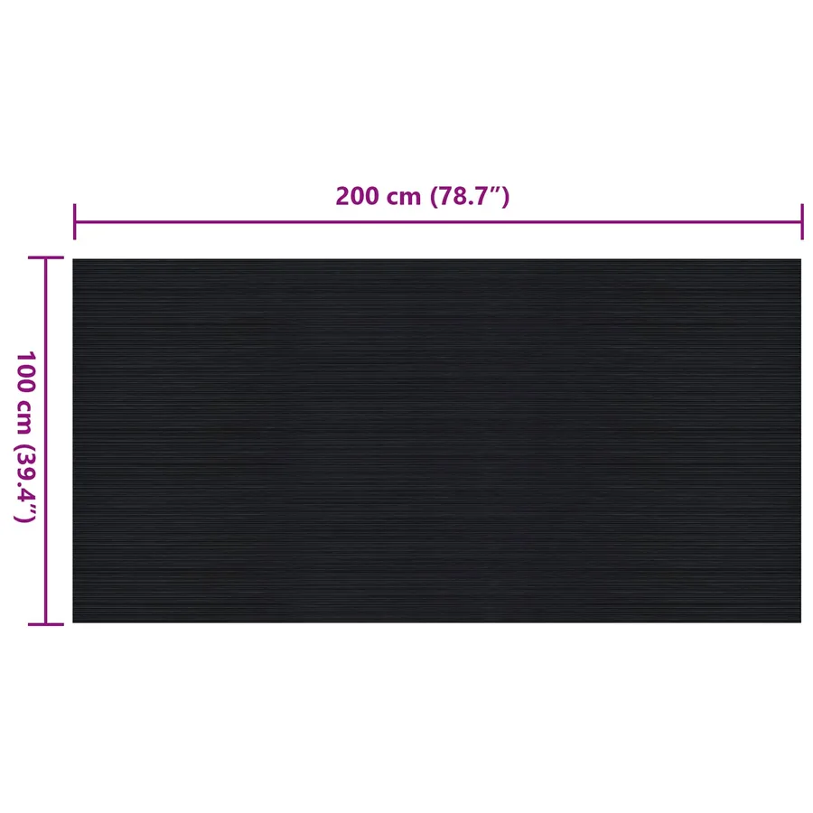Tapis de sol Noir 1 x 2 m Caoutchouc - 6