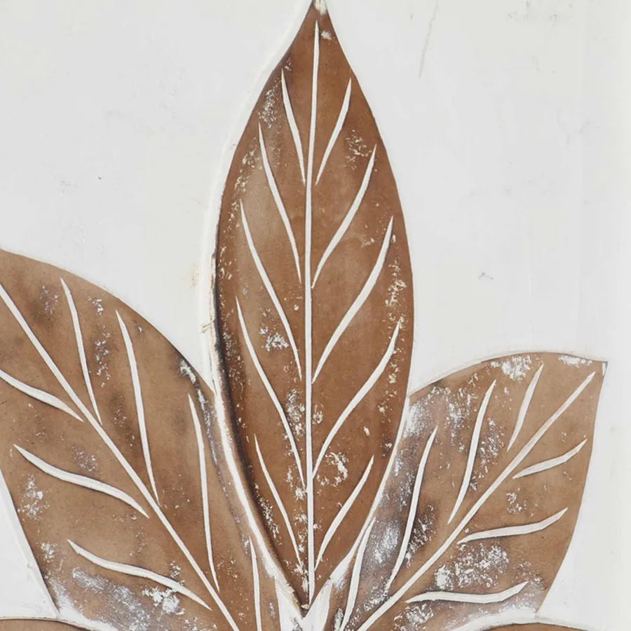 Décor artistique 3 pcs Marron et blanc 40 x 40 x 1,5 cm - 3