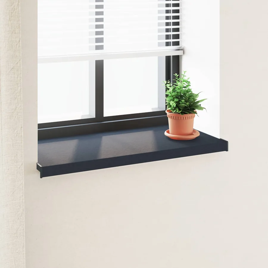 Appui de fenêtre Anthracite avec grain de bois PVC
