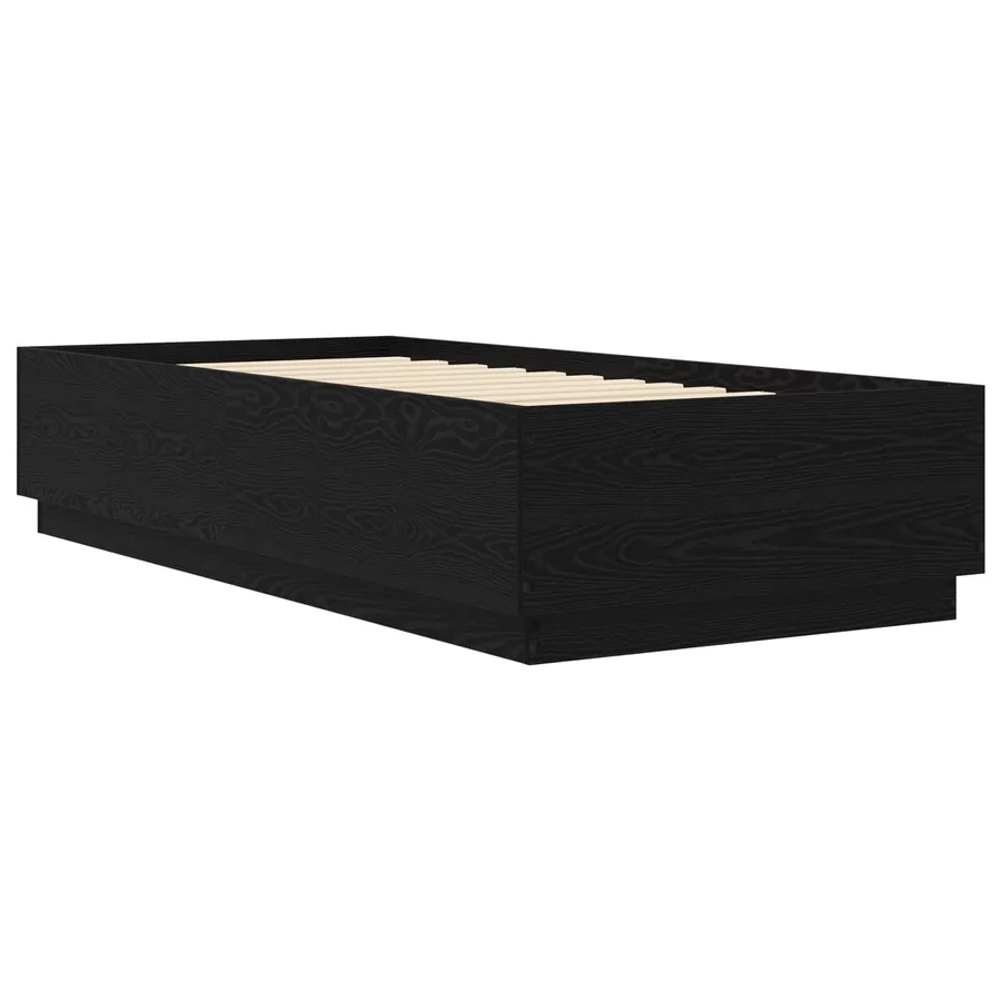 Cadre de lit Chêne noir 80 x 200 cm Bois d'ingénierie - 5