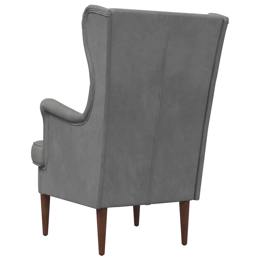 Fauteuil Gris foncé Velours - 6