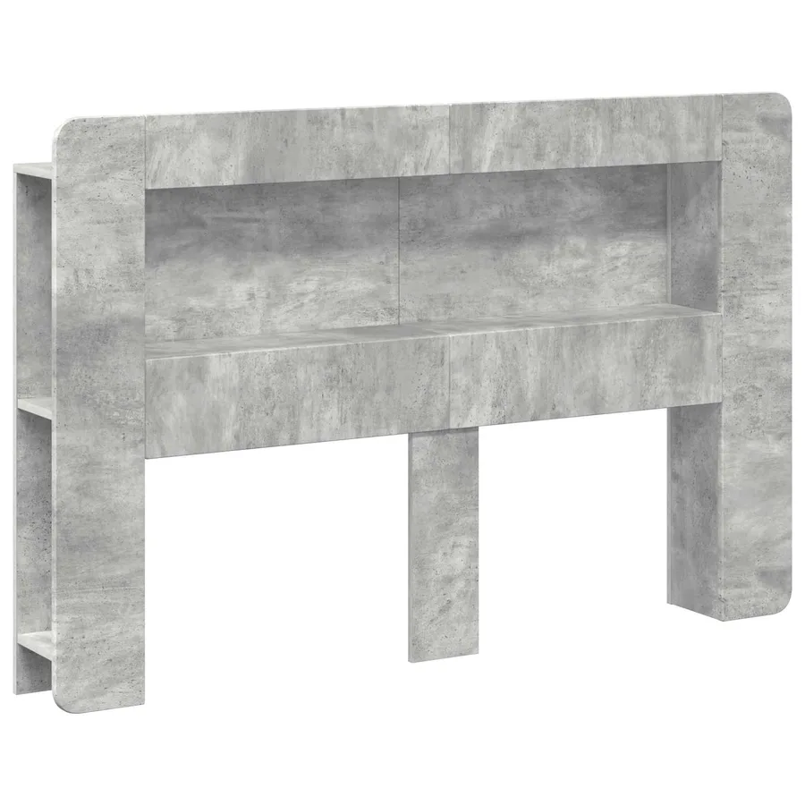 Cabinet de Tête de Lit Gris béton Bois d’ingénierie - 2