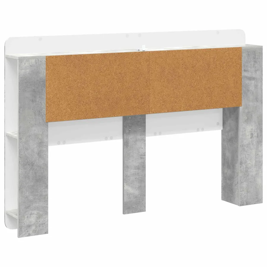 Cabinet de Tête de Lit Gris béton Bois d’ingénierie - 7