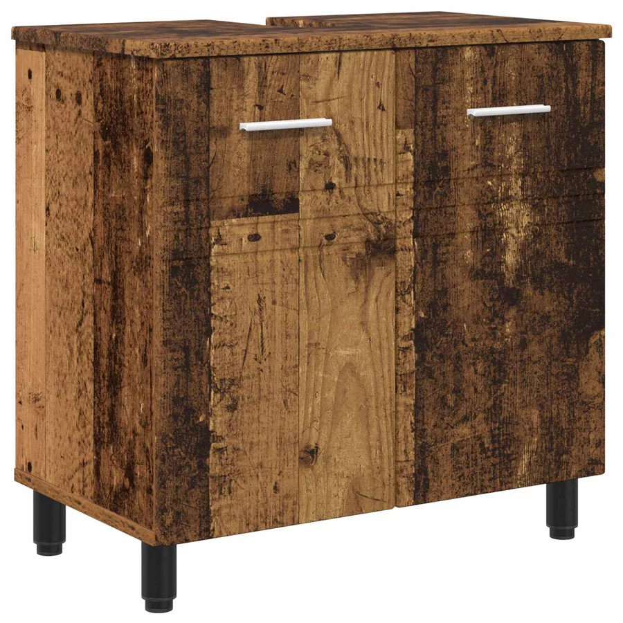Unité de vanité de salle de bain Bois ancien 60 x 35 x 60 cm - 2