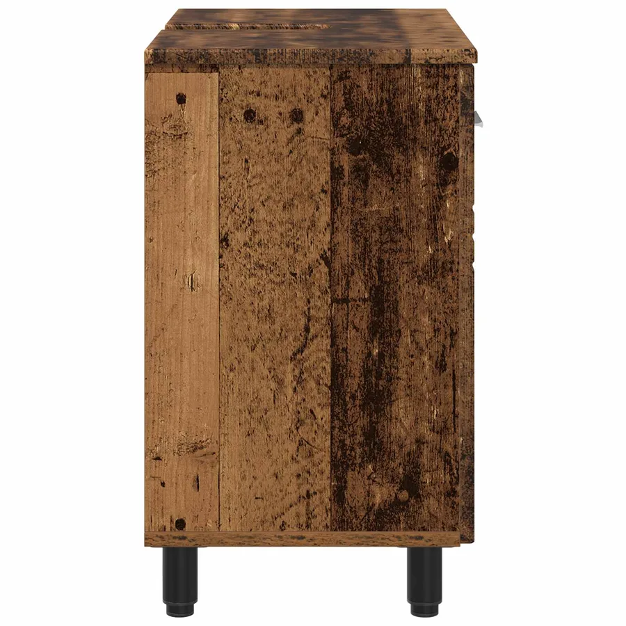 Unité de vanité de salle de bain Bois ancien 60 x 35 x 60 cm - 6