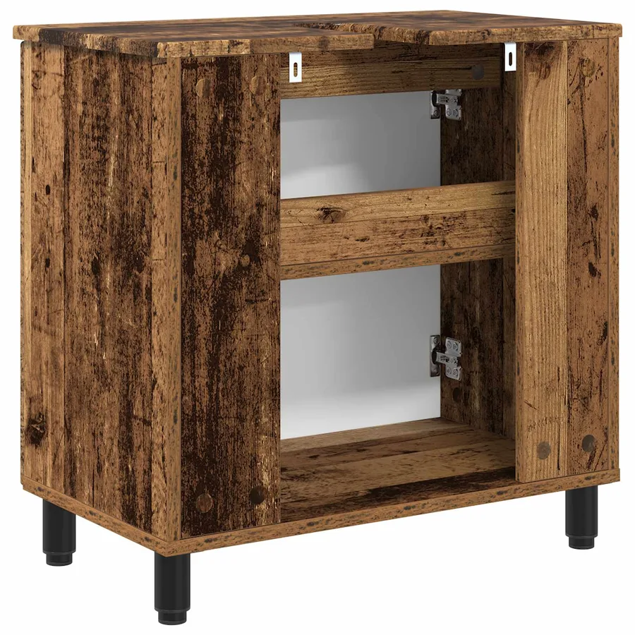 Unité de vanité de salle de bain Bois ancien 60 x 35 x 60 cm - 7