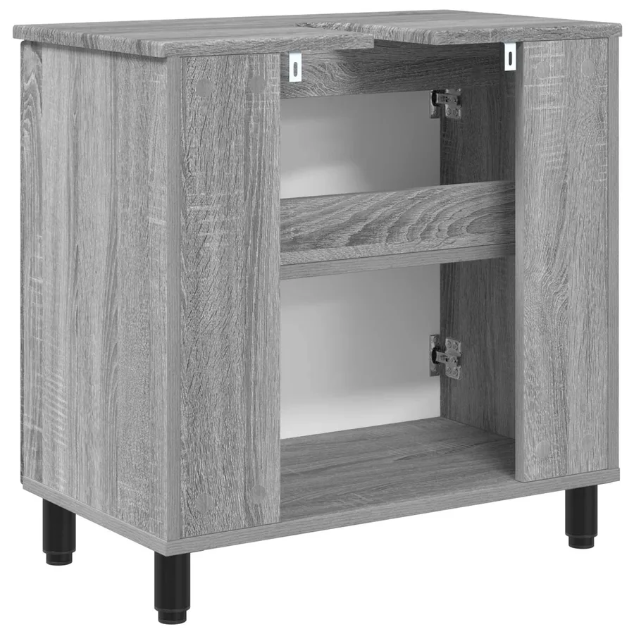 Unité de vanité de salle de bain Sonoma gris 60 x 35 x 60 cm - 7