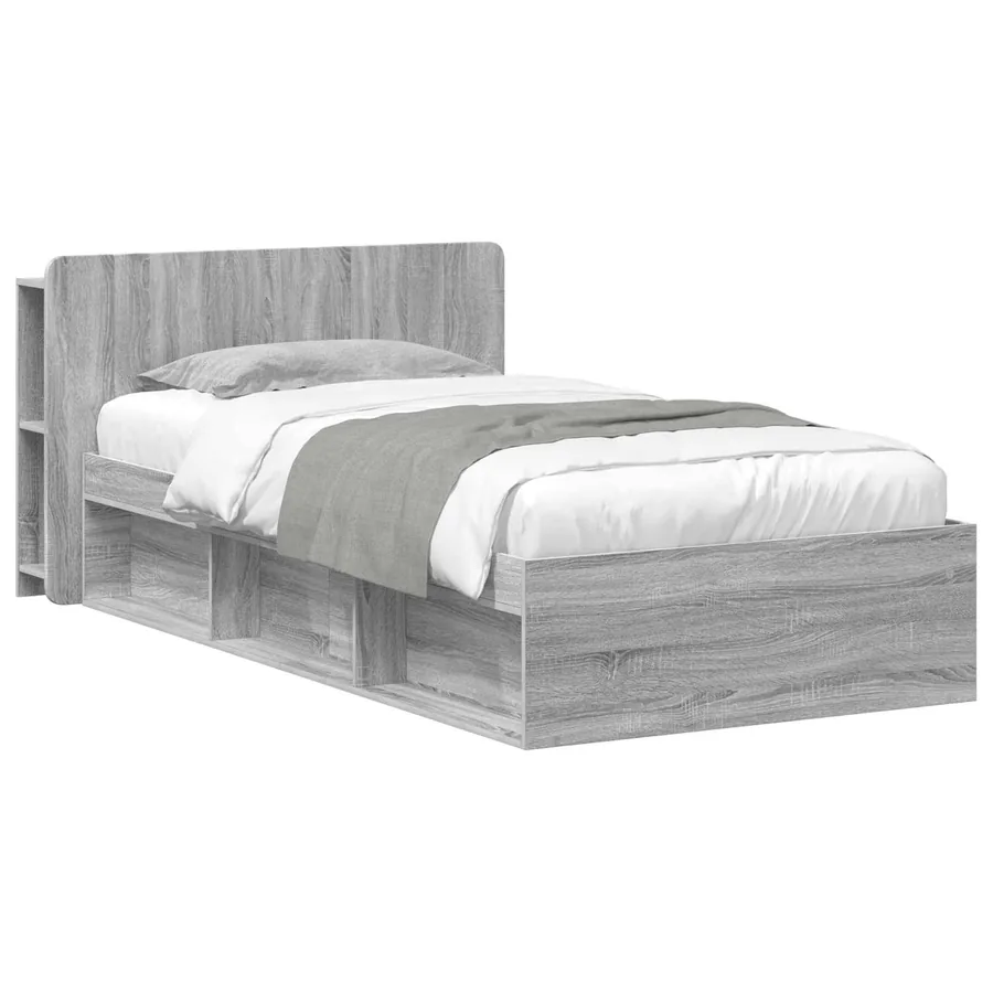 Cadre de lit avec rangement Sonoma gris 80 x 200 cm