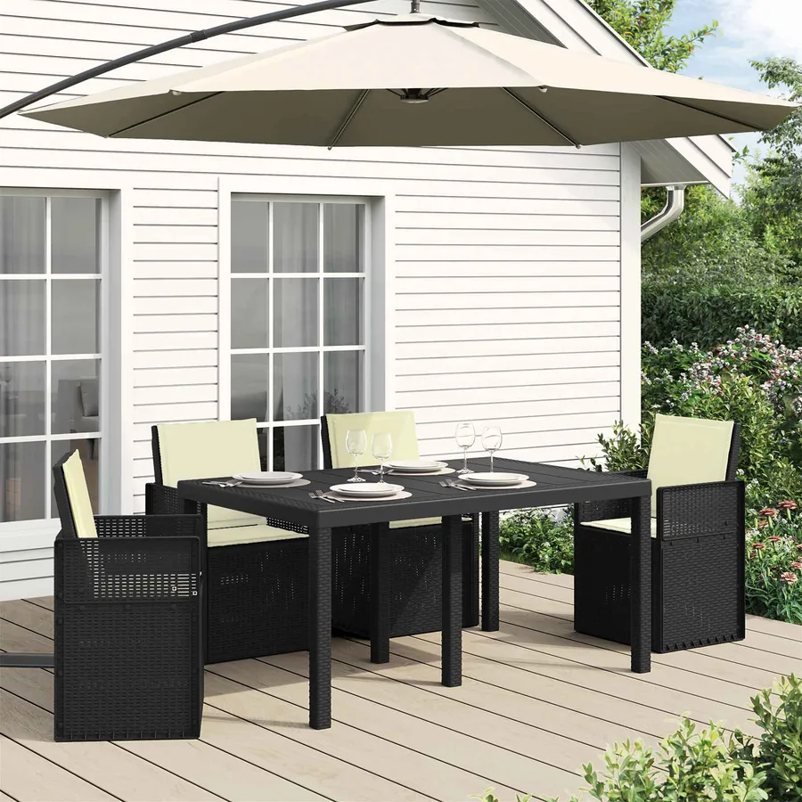 Coussins de siège et de dos 4 pcs Crème 47 x 45 x 2 cm