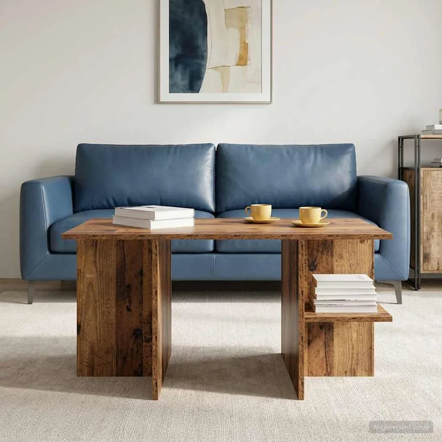 Table basse Bois ancien 87 x 50 x 45 cm Bois d’ingénierie