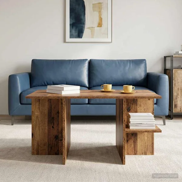 Table basse Bois ancien 87 x 50 x 45 cm Bois d’ingénierie