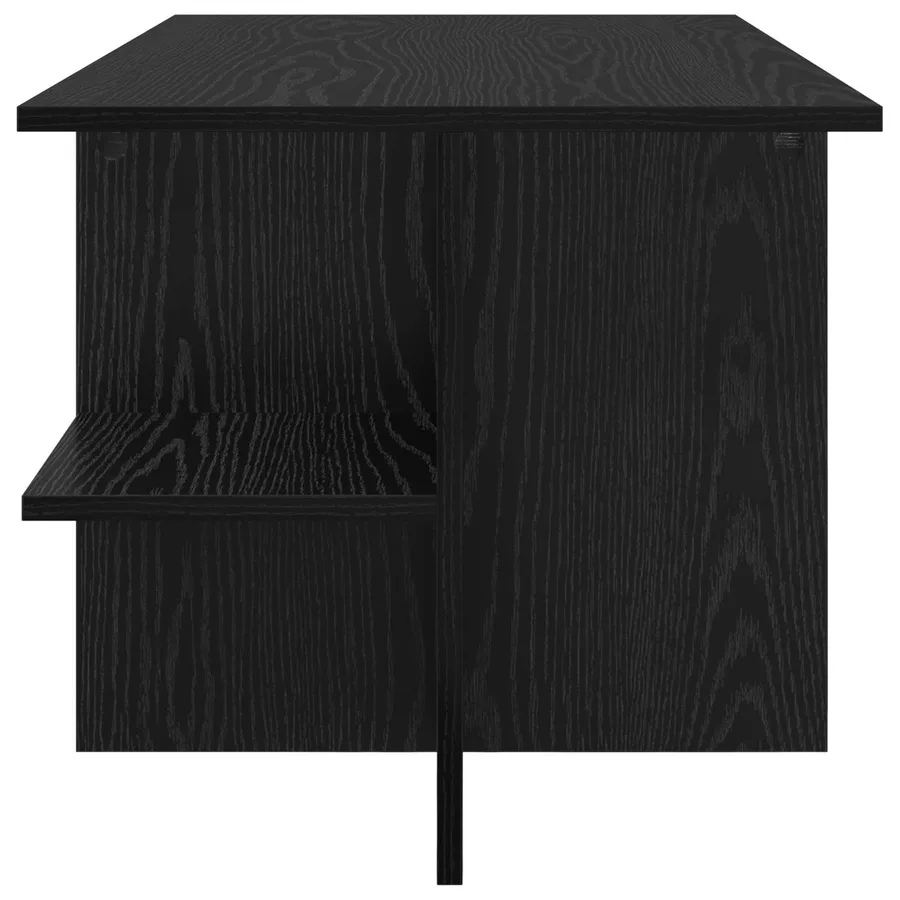Table basse Chêne noir 87 x 50 x 45 cm Bois d’ingénierie - 6
