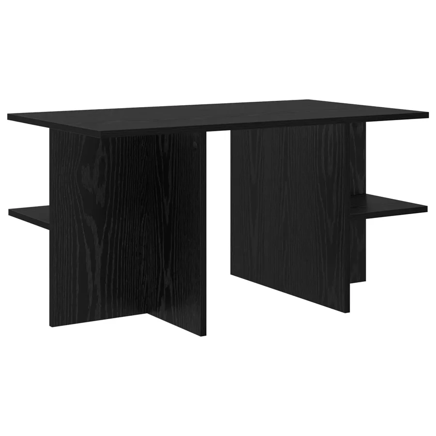 Table basse Chêne noir 87 x 50 x 45 cm Bois d’ingénierie - 7