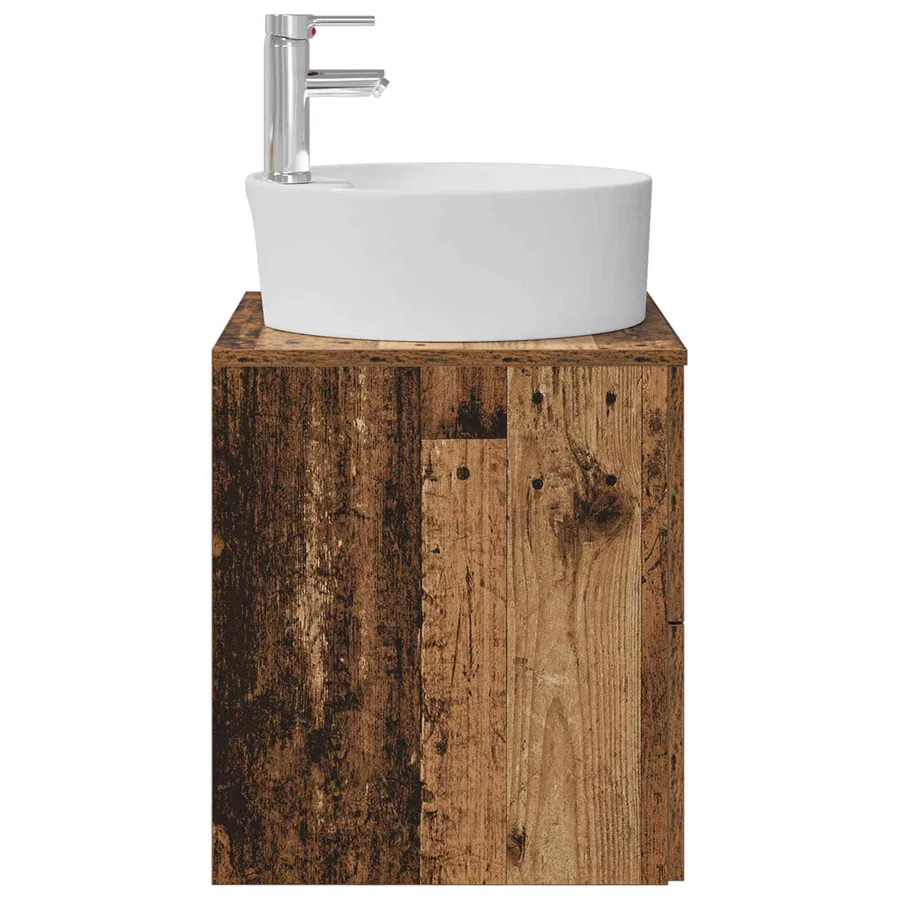 Vanité de lavabo mural Bois ancien 49,5 x 44,5 x 65 cm - 4