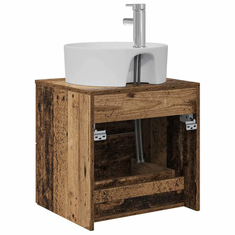 Vanité de lavabo mural Bois ancien 49,5 x 44,5 x 65 cm - 5