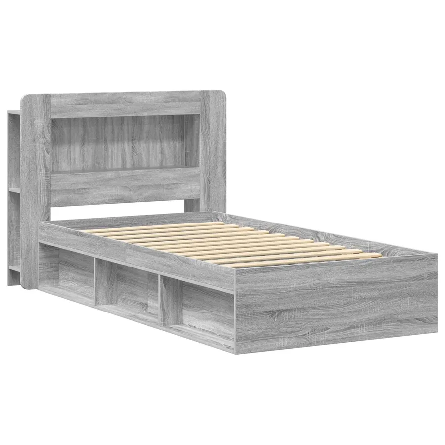 Cadre de lit avec rangement Sonoma gris 75 x 190 cm - 3