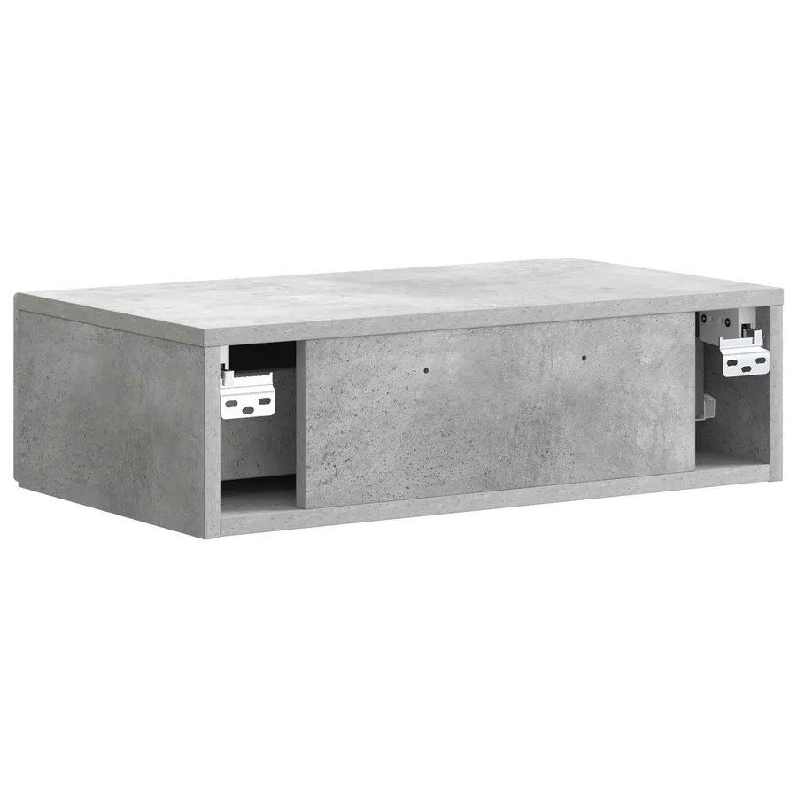 Table d'appoint murale Gris béton 59 x 34,5 x 17 cm - 7