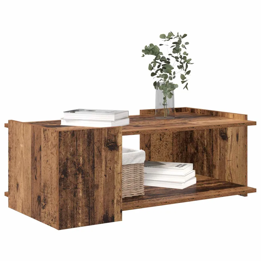 Table basse Bois ancien 90 x 50 x 33 cm Bois d'ingénierie - 3