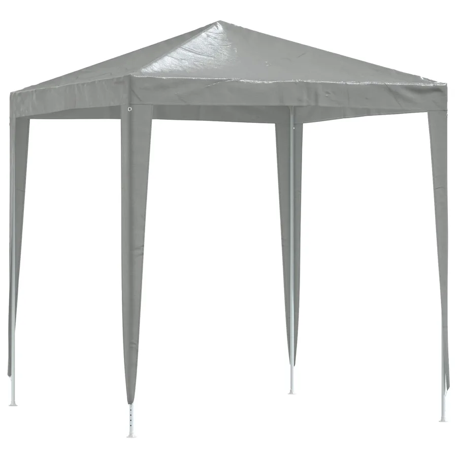 Tente de fête 200 x 200 x 240 cm Gris clair PE et acier - 2