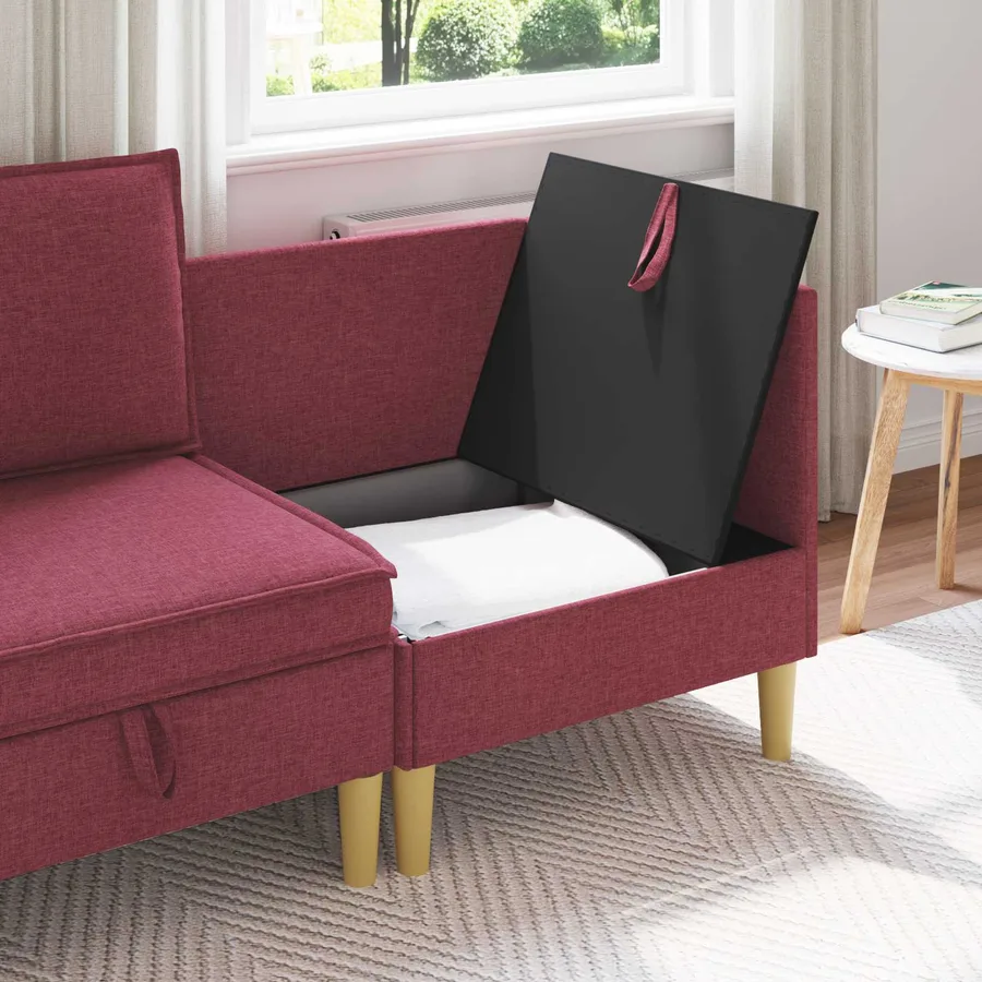 Sofa avec rangement Tissu - 3