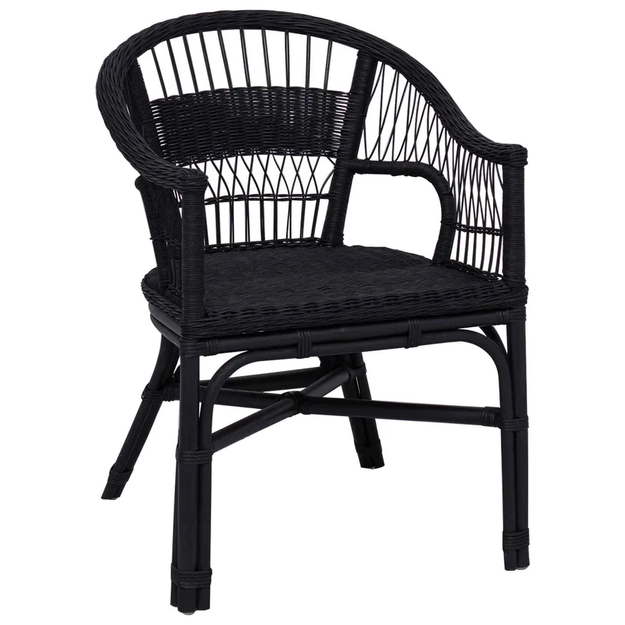 Chaise empilable Noir 60 x 60 x 81 cm Rotin - 2