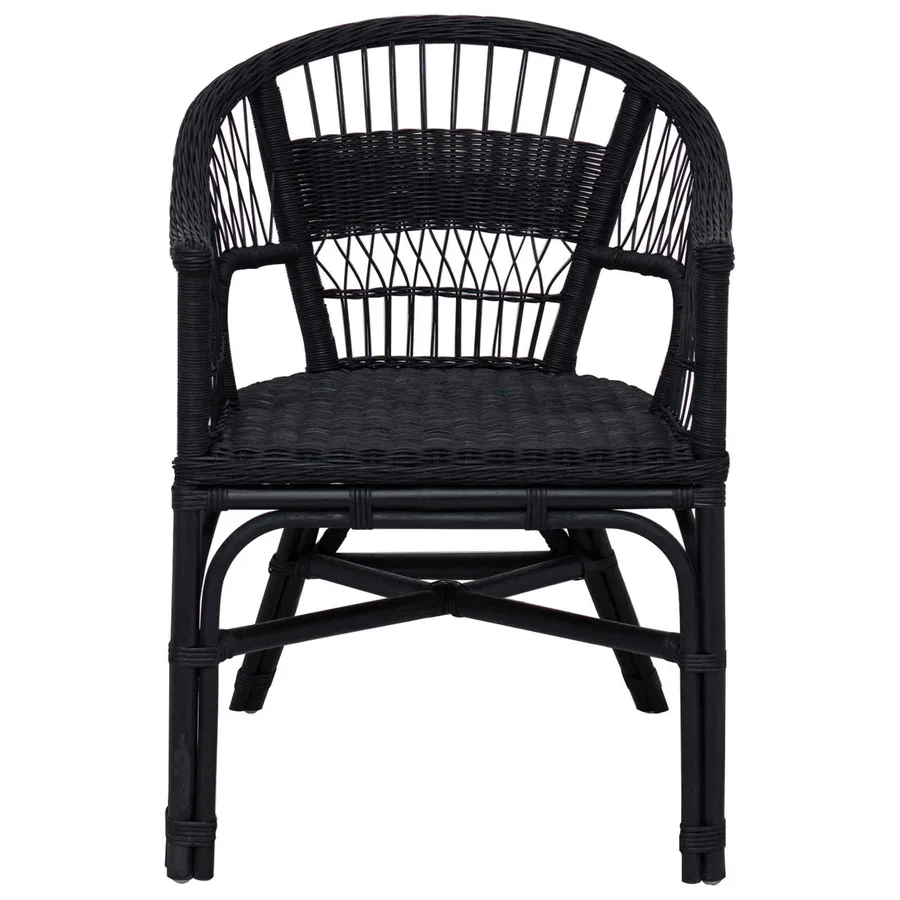Chaise empilable Noir 60 x 60 x 81 cm Rotin - 4