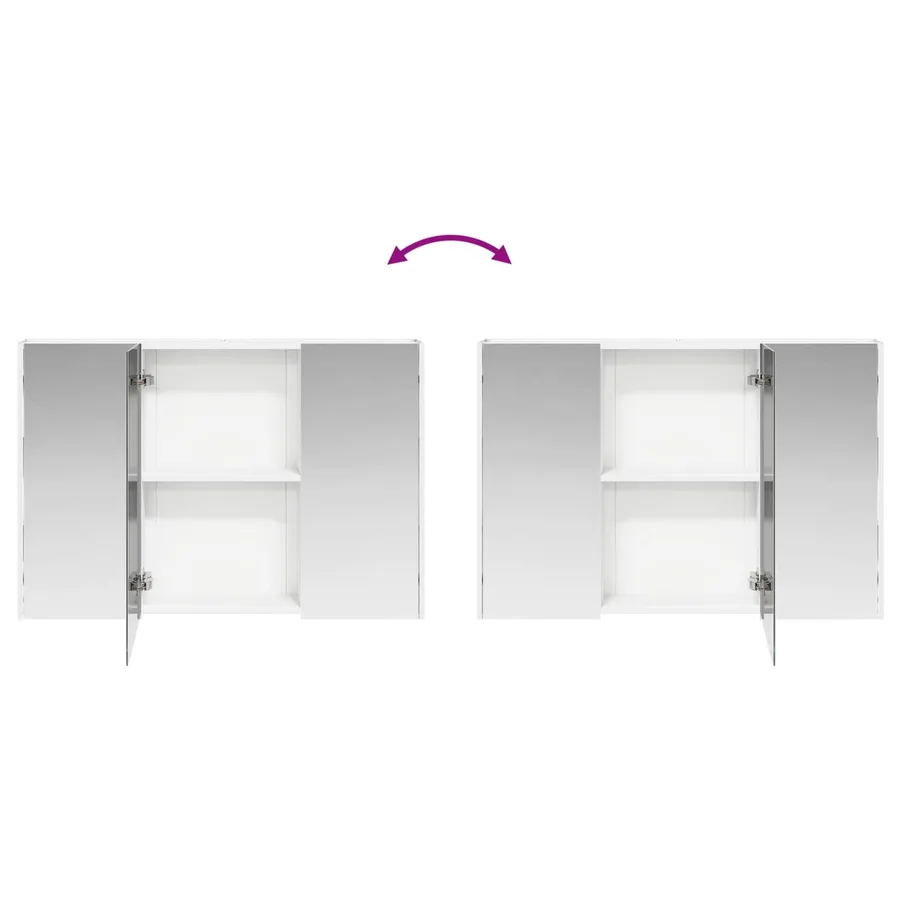 Ensemble de mobilier de salle de bain 4 pcs Blanc - 12