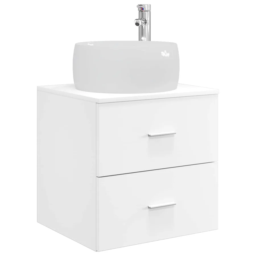 Ensemble de mobilier de salle de bain 4 pcs Blanc - 5
