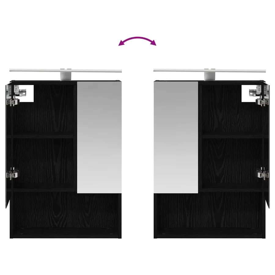 Ensemble de mobilier de salle de bain 5 pcs Chêne noir - 12
