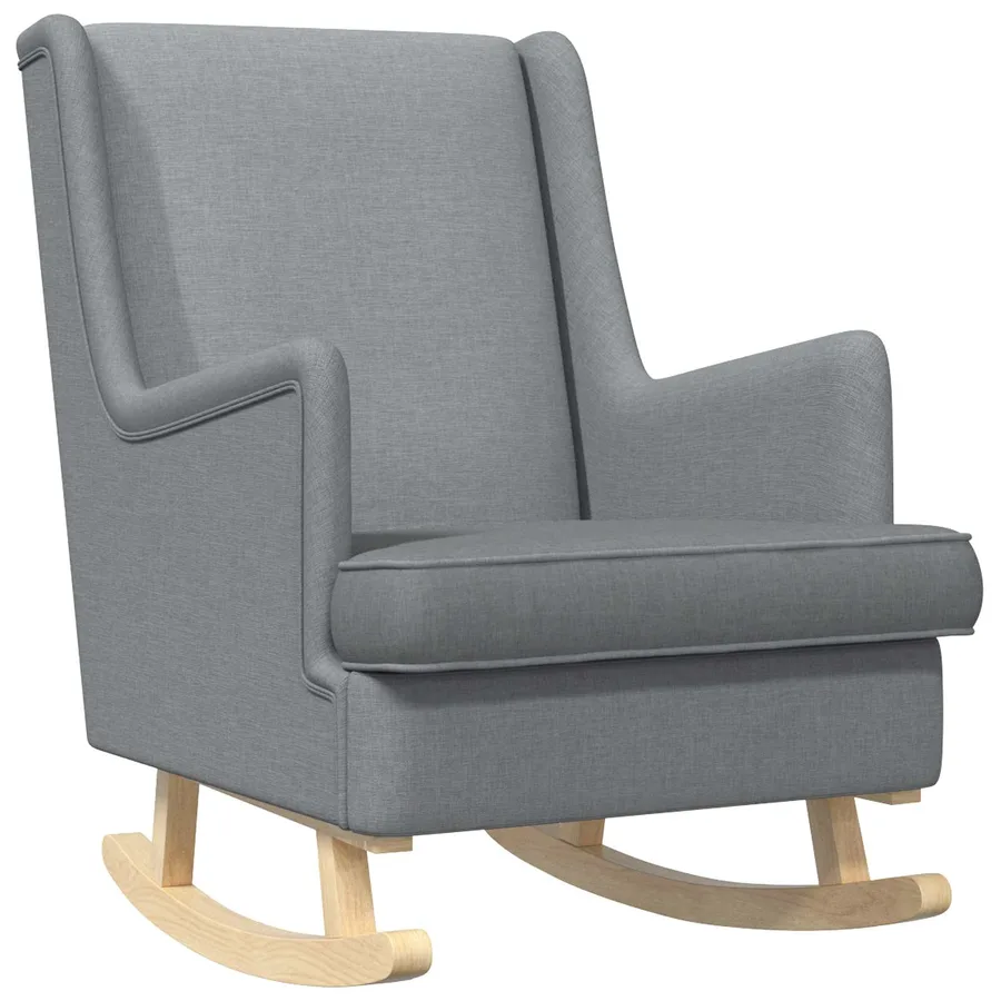 Chaise à bascule Gris clair 62 x 80 x 85 cm tissu - 2