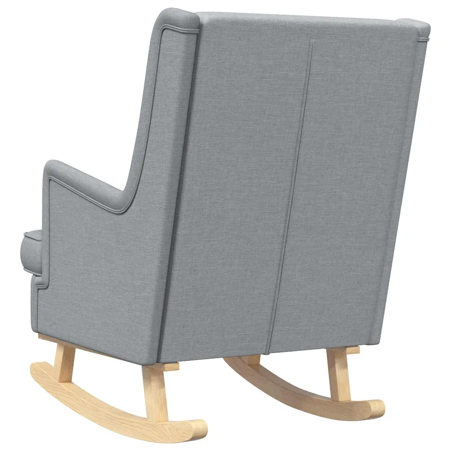 Chaise à bascule Gris clair 62 x 80 x 85 cm tissu - 6
