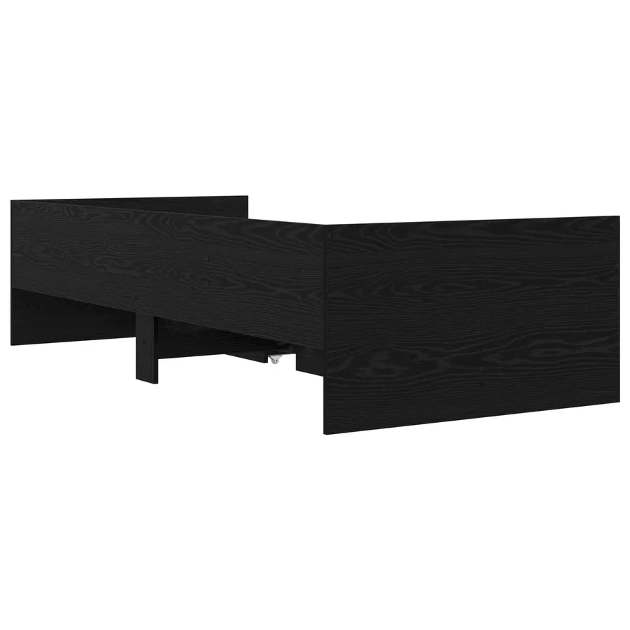 Cadre de lit avec rangement Chêne noir 80 x 200 cm - 6
