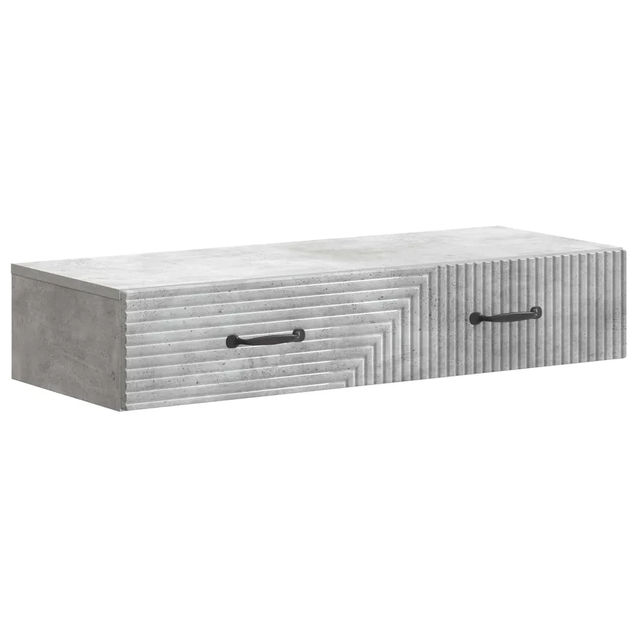 Table d'appoint murale Gris béton 87,5 x 34,5 x 17 cm - 2