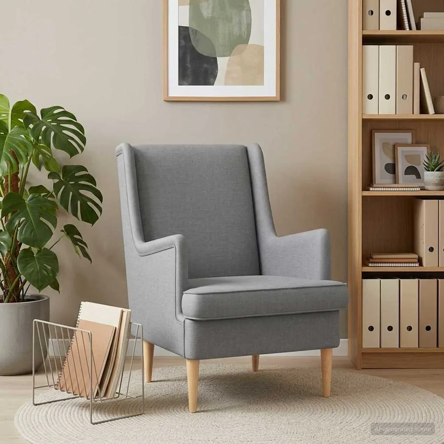 Fauteuil Gris clair Tissu - 3