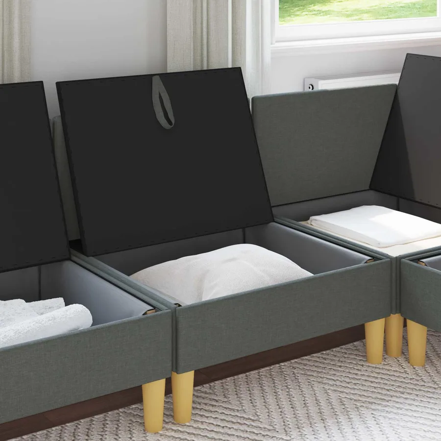 Sofa avec rangement Tissu - 3