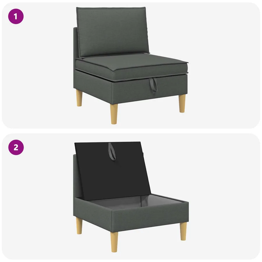 Sofa avec rangement Tissu - 9