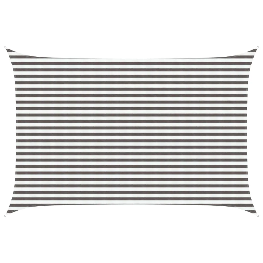 Voile d'ombre Gris clair et blanc 3 x 4 m HDPE
