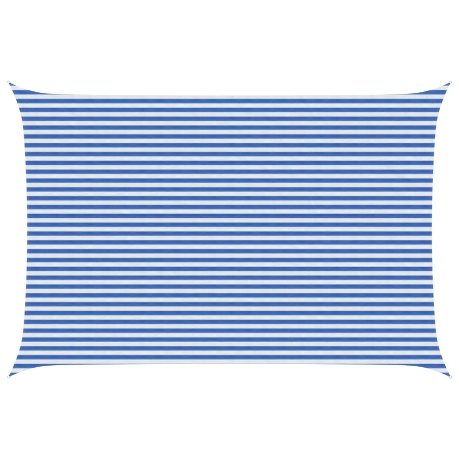 Voile d'ombre Bleu et Blanc 4 x 5 m HDPE