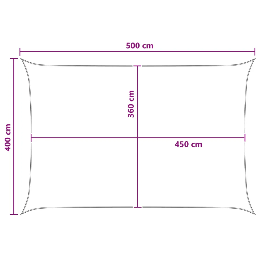 Voile d'ombre Bleu et Blanc 4 x 5 m HDPE - 8
