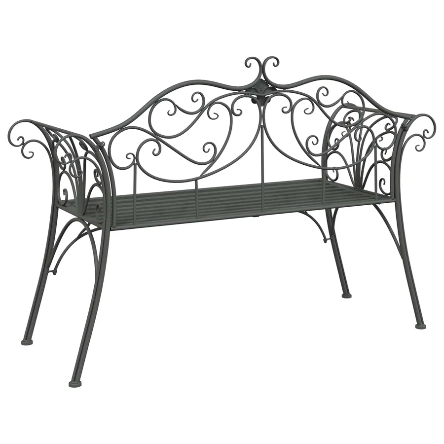 Banc de jardin 2-Nombre de places 130 x 47 x 90 cm Acier - 5