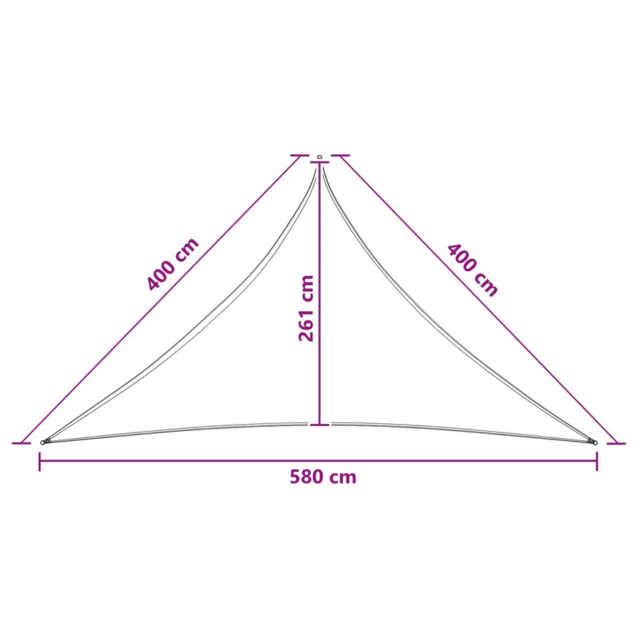 Voile d'ombre 4 x 4 x 5,8 m HDPE - 8