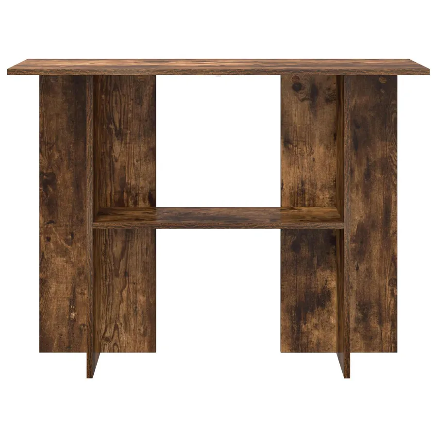 Table console Chêne fumé 100 x 30 x 75 cm Bois d'ingénierie - 5