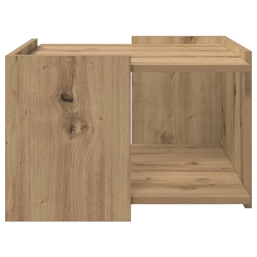 Table basse Chêne artisanal 50,5 x 50 x 33 cm Bois d'ingénierie - 5