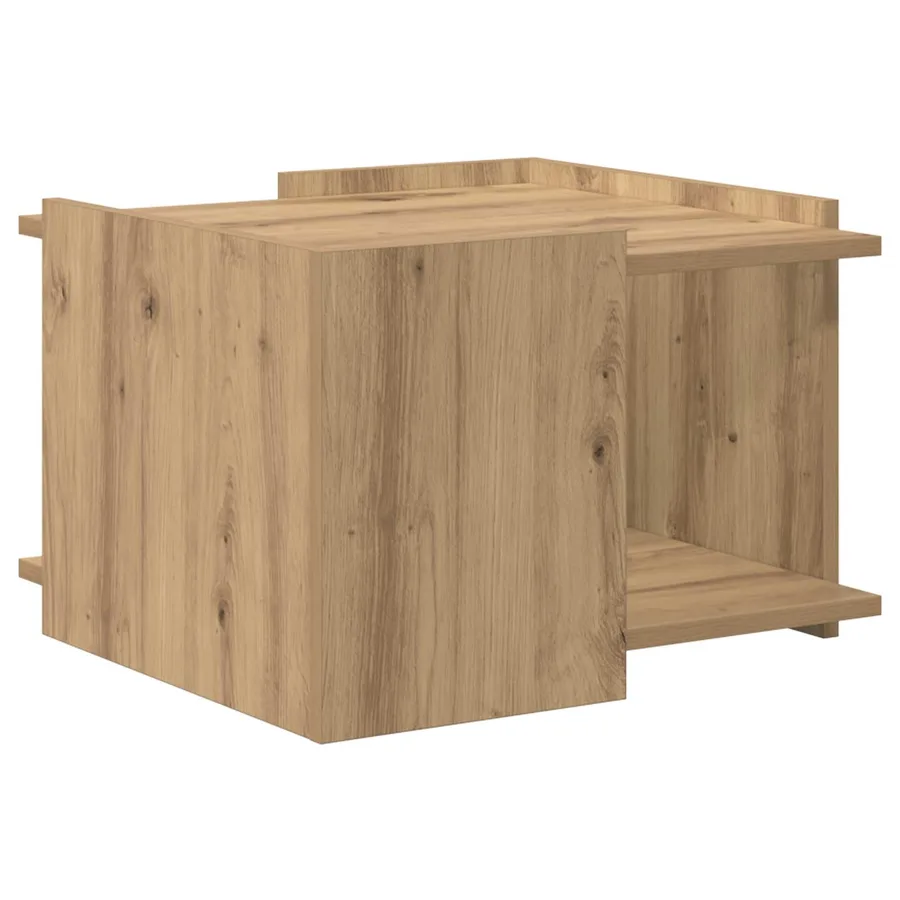 Table basse Chêne artisanal 50,5 x 50 x 33 cm Bois d'ingénierie - 7