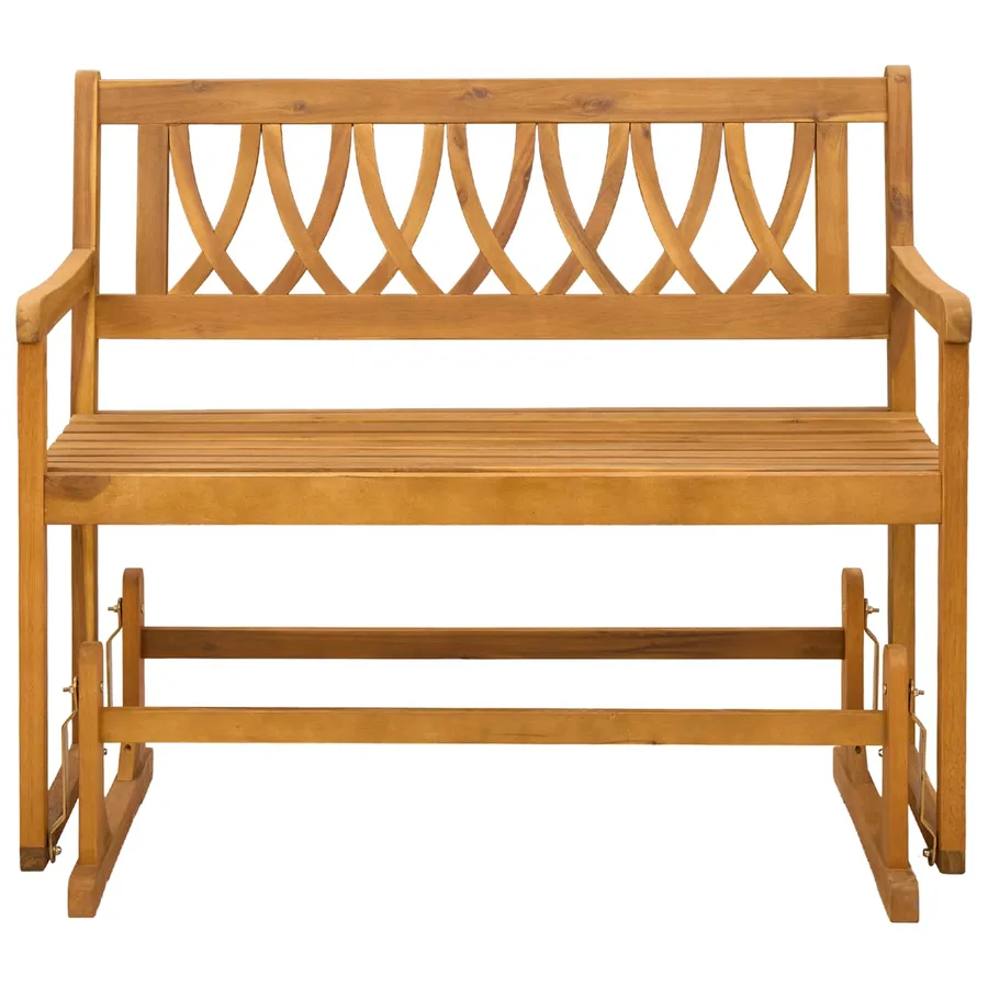 Banc à bascule de jardin Naturel 110 x 59 x 97 cm - 3