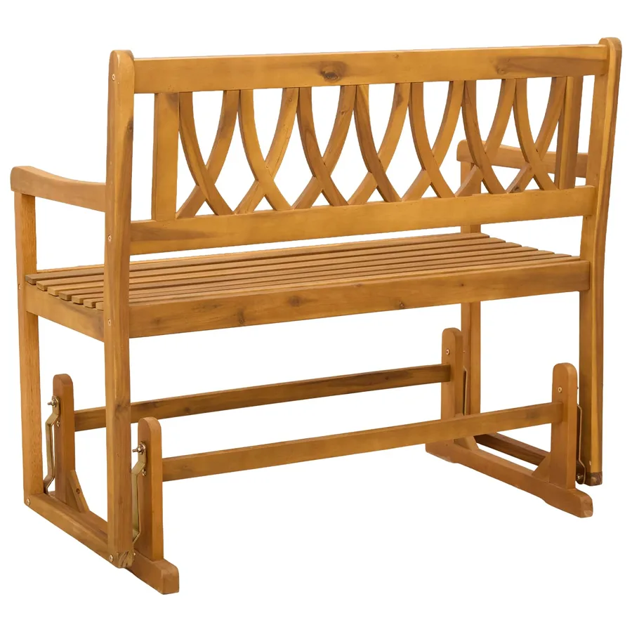 Banc à bascule de jardin Naturel 110 x 59 x 97 cm - 5
