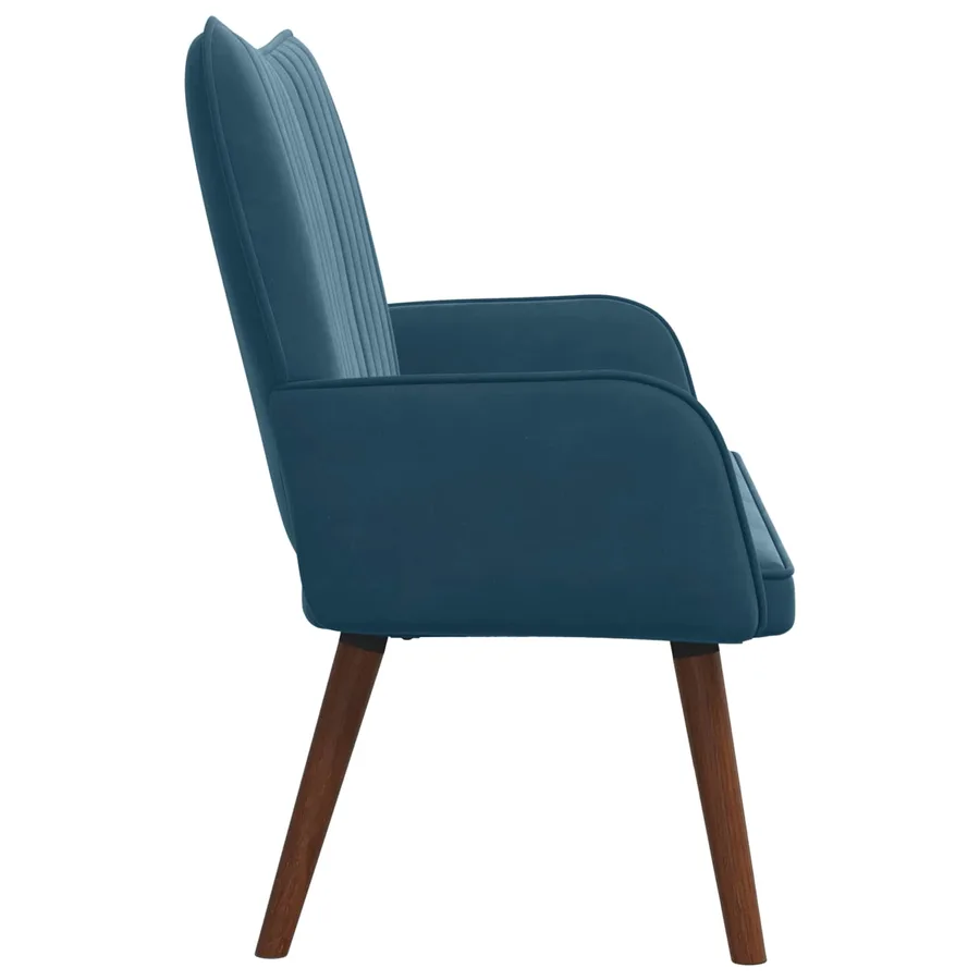 Sofa 2 places Bleu 115 x 61 x 87 cm Velours - 5